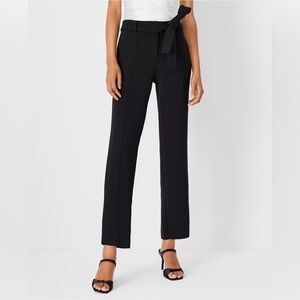 Ann Taylor The Tie Waist Ankle Pant in Crepe